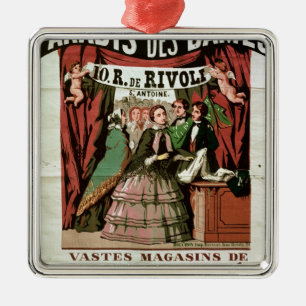 Ornement Carré Argenté Dames de DES de Paradis d'Au de publicité par