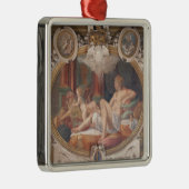 Ornement Carré Argenté Danae recevant la douche de l'or (Droite)