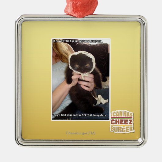 Ornement Carré Argenté Dans des plusieurs décharges (Devant)