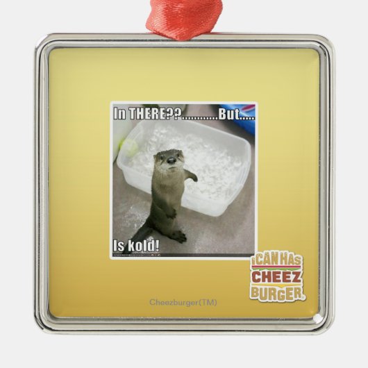 Ornement Carré Argenté Dans là ? Est Kold ! (Devant)