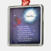 Ornement Carré Argenté Dans le cardinal de lumière (Gauche)