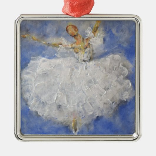 Ornement Carré Argenté Danser dans les cieux (Devant)