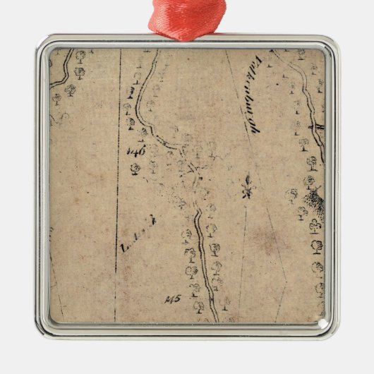 Ornement Carré Argenté De Poughkeepsie à Albany 25 (Devant)