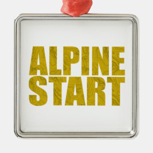 Ornement Carré Argenté Début alpin (Topo)