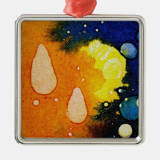 Ornement Carré Argenté Décès Polychromoptique par Michael Moffa (Devant)