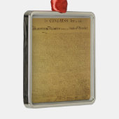 Ornement Carré Argenté Déclaration d'indépendance (Droite)