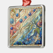 Ornement Carré Argenté Déco Art Déco (Gauche)