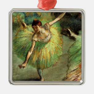 Ornement Carré Argenté Degas - Dancer Tilting, célèbre peinture,