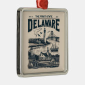 Ornement Carré Argenté Delaware (Droite)