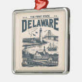 Ornement Carré Argenté Delaware (Gauche)
