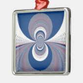 Ornement Carré Argenté Demi bleu (Gauche)