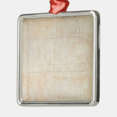 Ornement Carré Argenté Dessin architectural (Gauche)