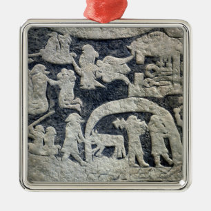 Ornement Carré Argenté Détail de la légende du Valhöll