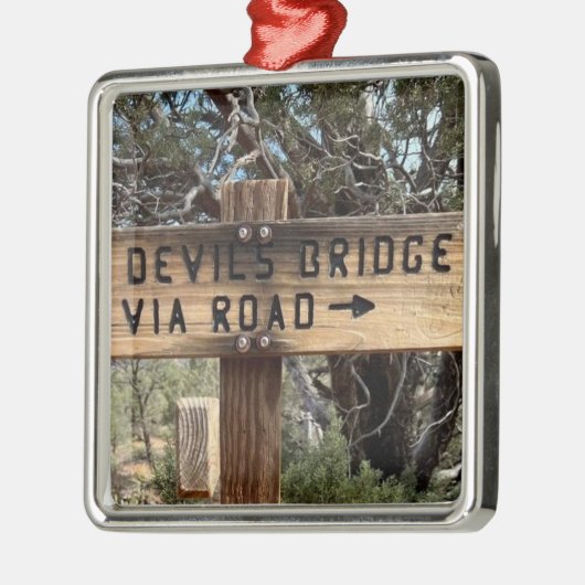 Ornement Carré Argenté Devils Bridge Sedona Arizona (Gauche)