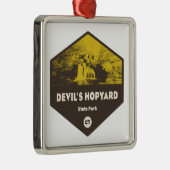 Ornement Carré Argenté Devil's Hopyard State Park, Connecticut (Droite)