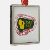 Ornement Carré Argenté Devil's Lake Climbing Carabiner (Droite)