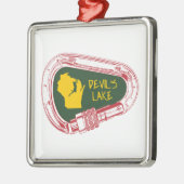 Ornement Carré Argenté Devil's Lake Climbing Carabiner (Gauche)