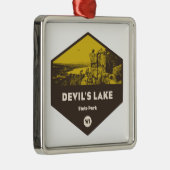 Ornement Carré Argenté Devil's Lake State Park Wisconsin (Droite)