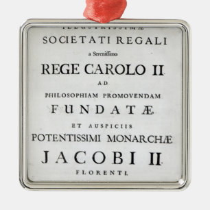 Ornement Carré Argenté Dévouement à la société royale