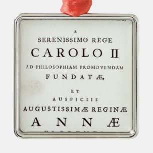 Ornement Carré Argenté Dévouement à la société royale