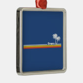 Ornement Carré Argenté Dewey Beach, Delaware (Droite)