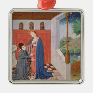 Ornement Carré Argenté Dialogue entre Boethius et philosophie