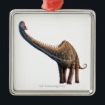 Ornement Carré Argenté Diplodocus<br><div class="desc">Le Diplodocus, découvert en 1877, est l'un des plus longs dinosaures connus, atteignant une longueur de 35 mètres (115 pi) ou ainsi. Les la plupart de celle, cependant, étaient queue et cou, signifiant que l'animal a seulement pesé 10 à 15 tonnes - beaucoup moins que les sauropods plus encombrants de...</div>
