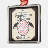 Ornement Carré Argenté Diplôme de Diplôme de Diplôme Cadre photo (Gauche)