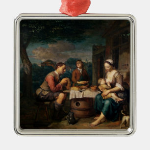 Ornement Carré Argenté Dire la grâce