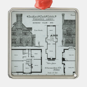 Ornement Carré Argenté Domaine de parc de Bedford