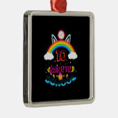 Ornement Carré Argenté Don de l'enseignant | École de 10 minutes (Droite)