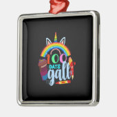 Ornement Carré Argenté Don de l'enseignant | Galles 100 Jours (Gauche)