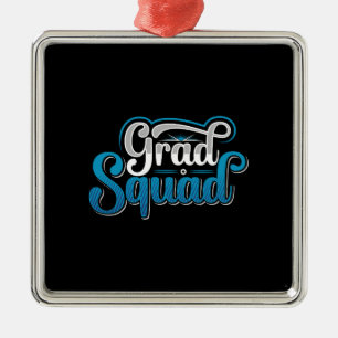 Ornement Carré Argenté Don de l'enseignant Glad Squad