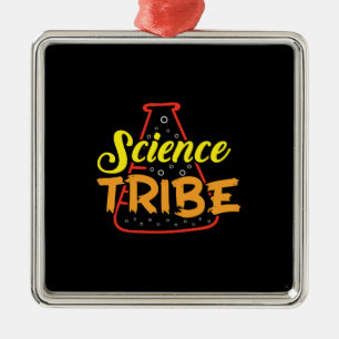 Ornement Carré Argenté Don de l'enseignant Tribe scientifique