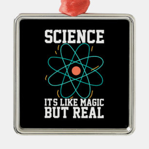 Ornement Carré Argenté Don de scientifique Science C'Est Comme De La Ma