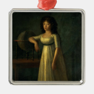 Ornement Carré Argenté Donna Joaquina Tellez-Giron, fille du duc