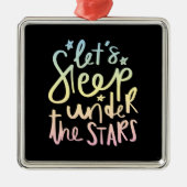Ornement Carré Argenté Dors sous les étoiles (Devant)