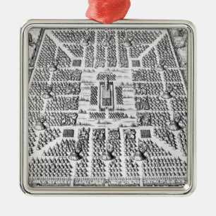 Ornement Carré Argenté Douze tribus de l'Israël