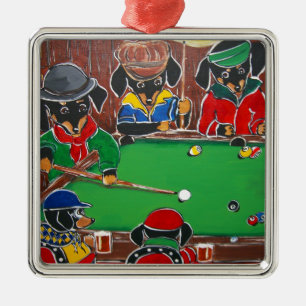 ORNEMENT CARRÉ ARGENTÉ DOXIE BILLIARDS