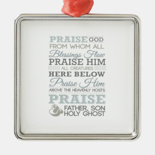 ORNEMENT CARRÉ ARGENTÉ DOXOLOGIE MODERNE