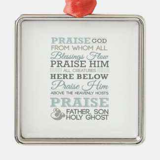 ORNEMENT CARRÉ ARGENTÉ DOXOLOGIE MODERNE