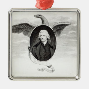 Ornement Carré Argenté Dr. Priestley, illustration des philosophes