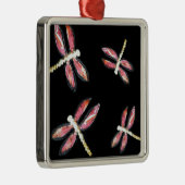 Ornement Carré Argenté Dragon rose d'art d'insectes (Droite)