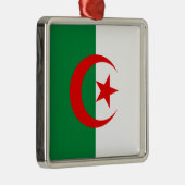 Ornement Carré Argenté drapeau algérien (Droite)