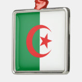 Ornement Carré Argenté drapeau algérien (Gauche)