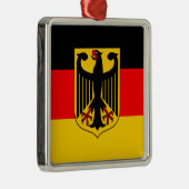 Ornement Carré Argenté Drapeau Allemagne (Droite)