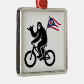 Ornement Carré Argenté Drapeau Bigfoot Cycling Ohio (Droite)