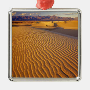 Ornement Carré Argenté Dunes de sable de Mesquite Flat à Death Valley