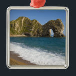 Ornement Carré Argenté Durdle Door, Lulworth Cove, Jurassic Coast,<br><div class="desc">DROIT D'AUTEUR Paul Thompson / Danita Delimont.com| EU33 PTH0983.jpg| Durdle Door,  Lulworth Cove,  Jurassic Coast,  Dorset,  Angleterre</div>