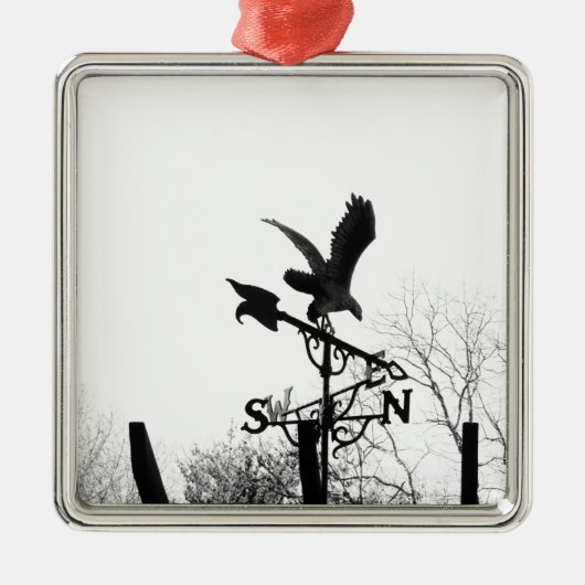 Ornement Carré Argenté Eagle and Arrow (Devant)